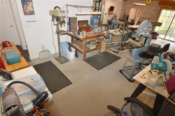 a room with musical instruments