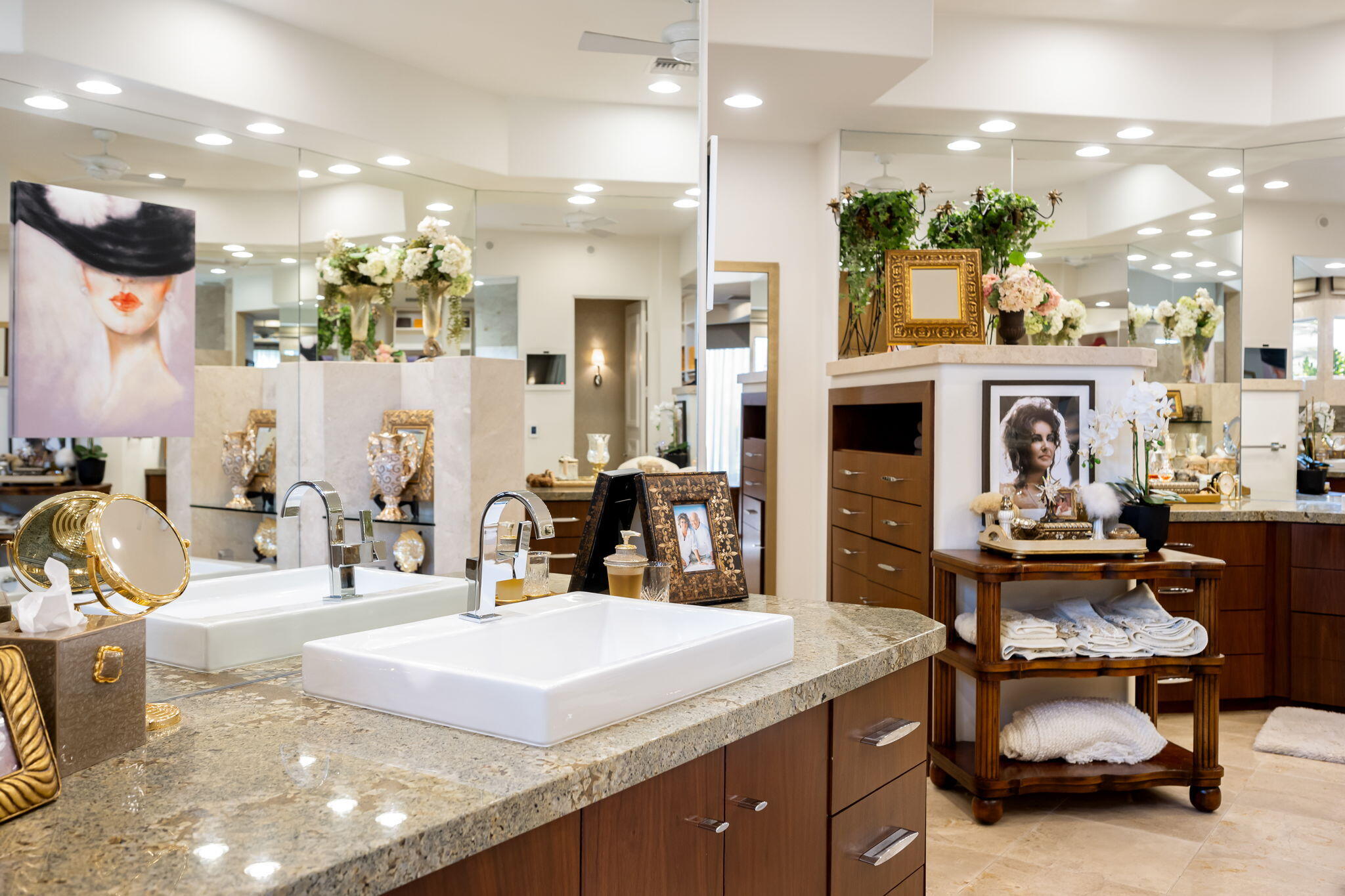 78815 Vía Carmel La Quinta, CA 92253 - Photo 29 of 74 a kitchen with stainless steel appliances kitchen island granite countertop a sink and cabinets