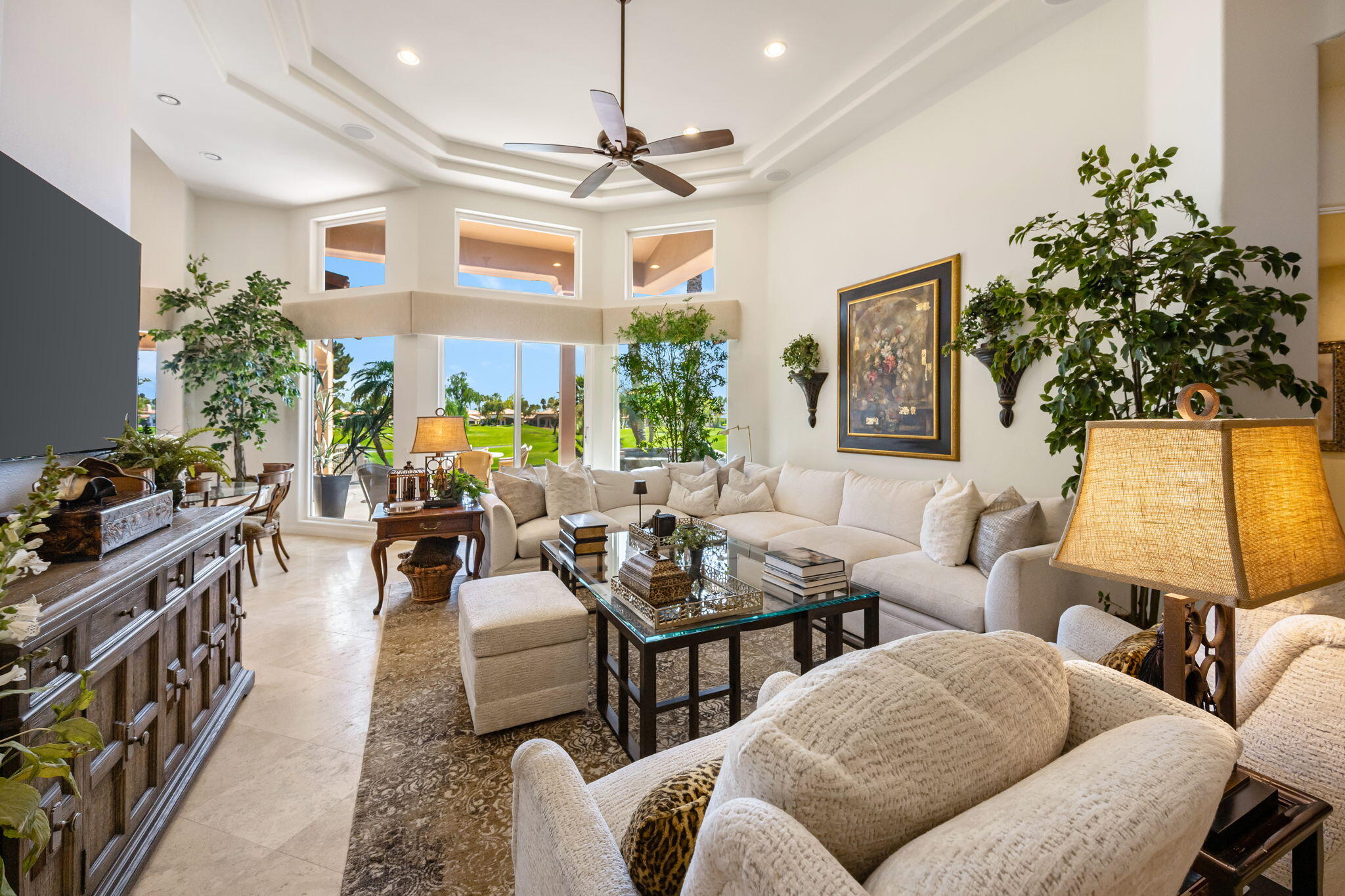 78815 Vía Carmel La Quinta, CA 92253 - Photo 48 of 74 a living room with furniture and a potted plant