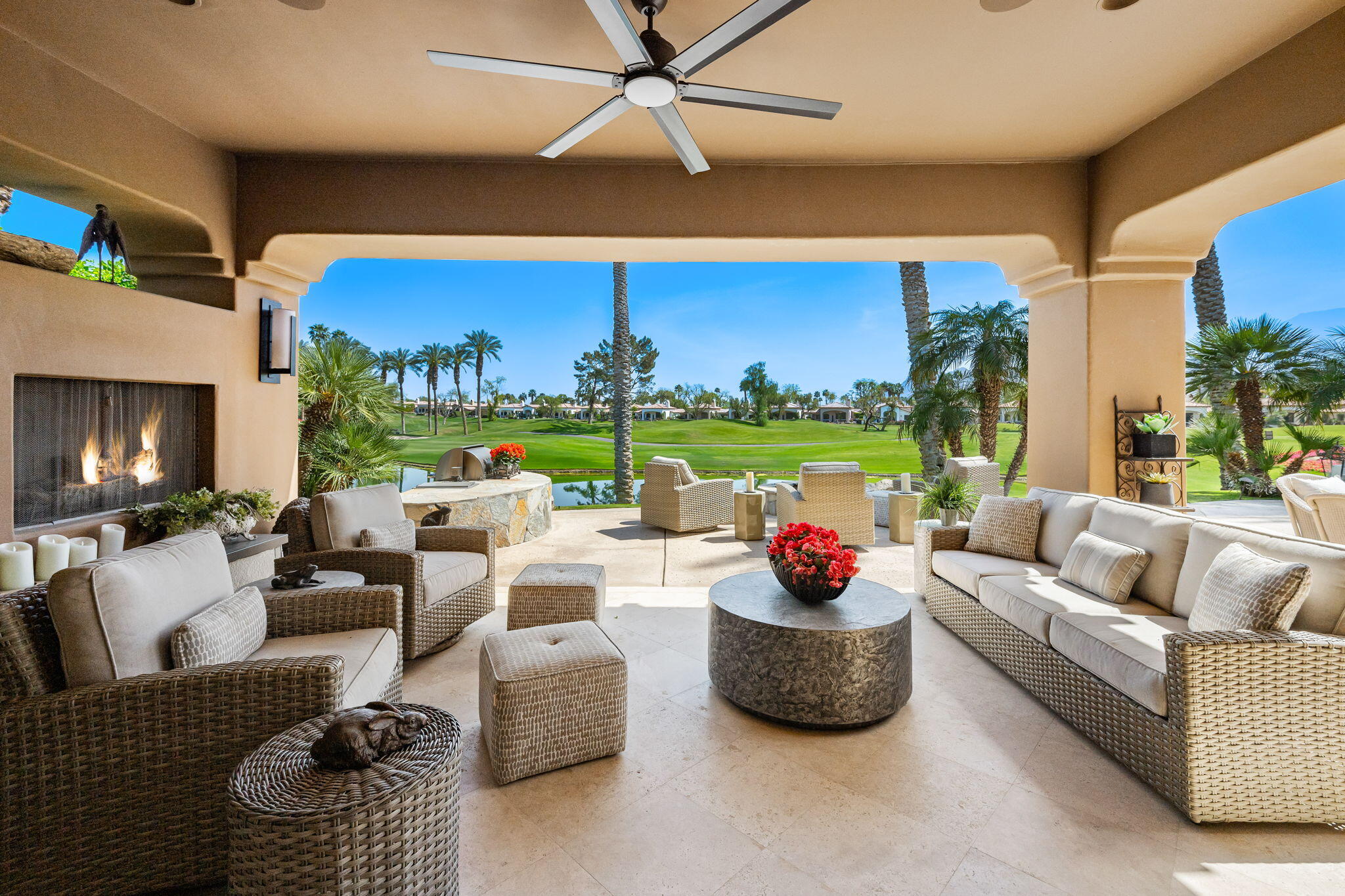78815 Vía Carmel La Quinta, CA 92253 - Photo 5 of 74 a living room with patio furniture and a floor to ceiling window