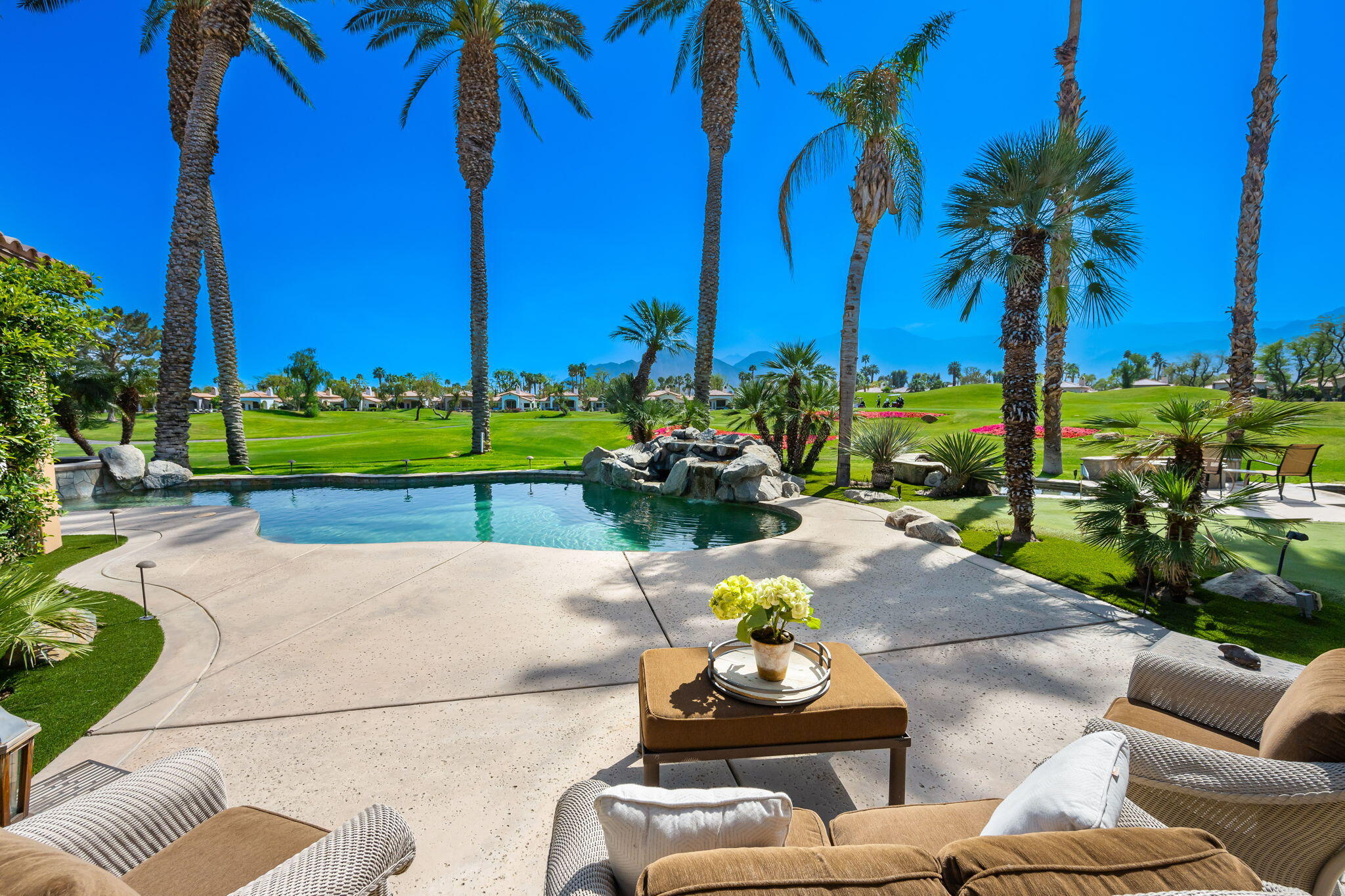 78815 Vía Carmel La Quinta, CA 92253 - Photo 67 of 74 a view of a backyard with plants and patio