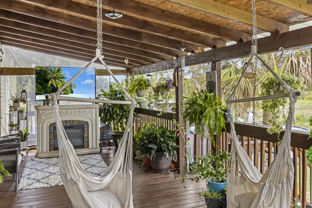a view of a lake from a balcony