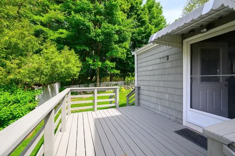 a view of outdoor space and deck