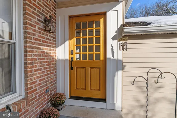 a view of front door of house