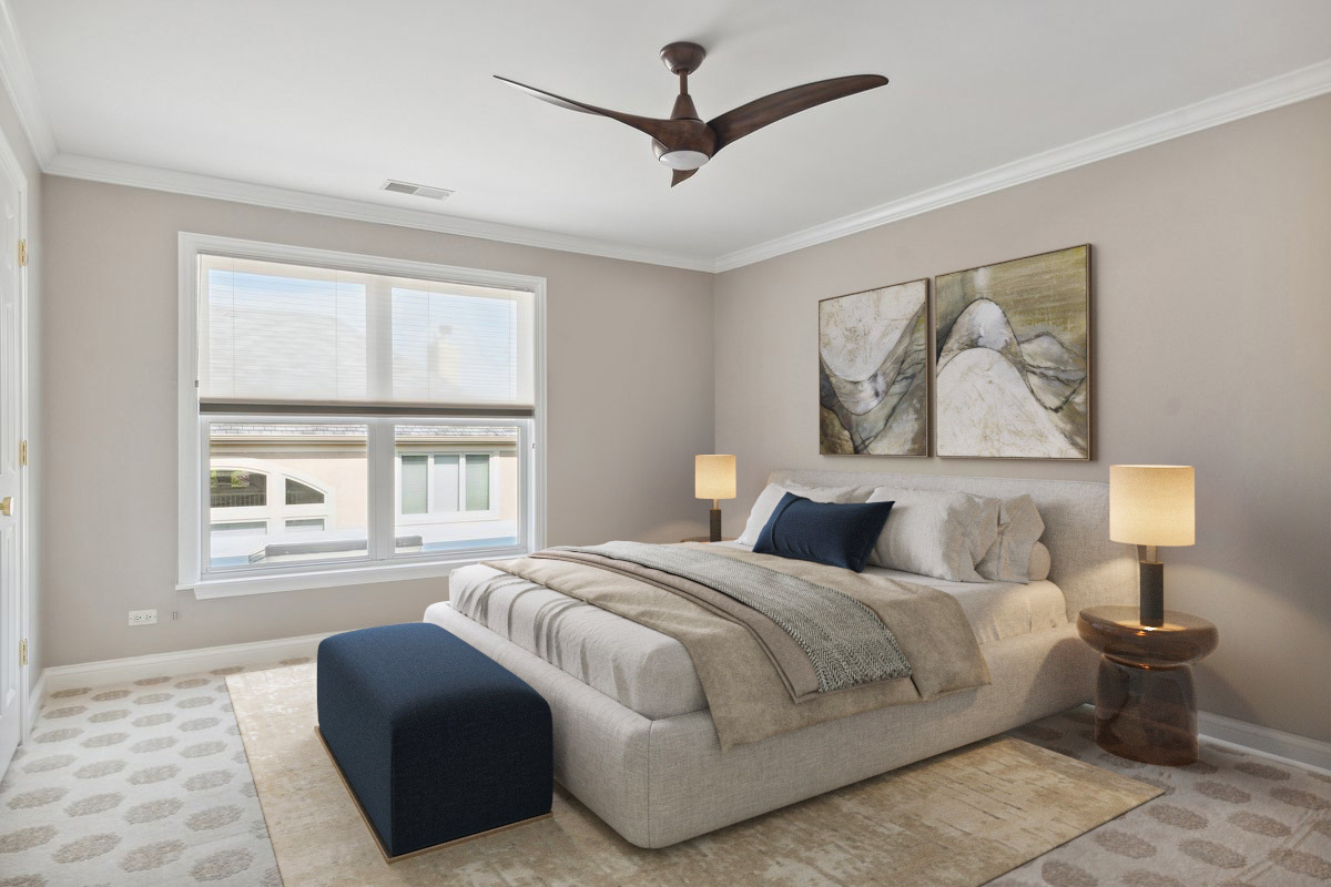 775 Endicott Road Highwood, IL 60040 - Photo 23 of 30 a bedroom with a large bed and a window
