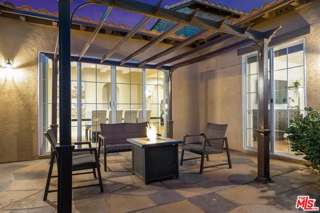 a outdoor living space with furniture