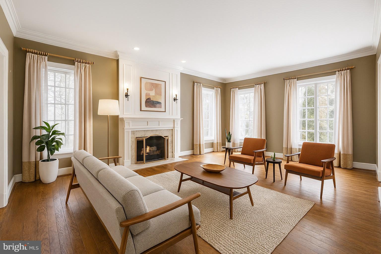 1821 Museum Road Wyomissing, PA 19610 - Photo 18 of 68 a living room with furniture and a fireplace