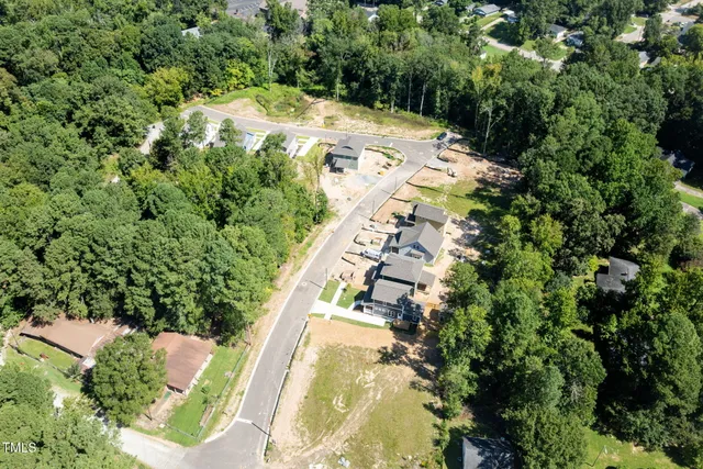 a view of a yard with plants