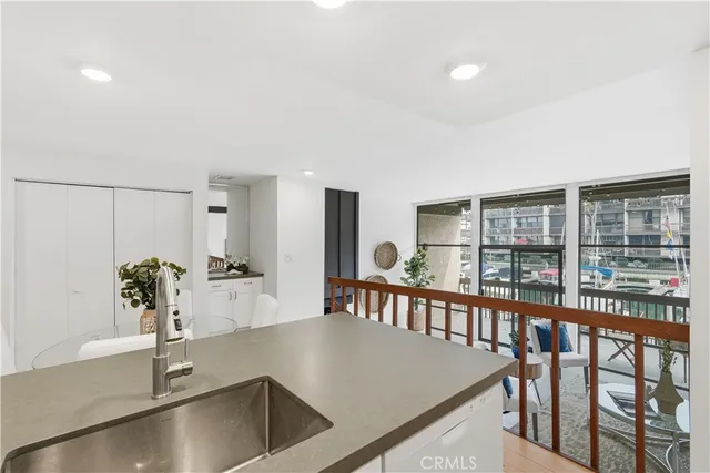 a view of a living room and dining room