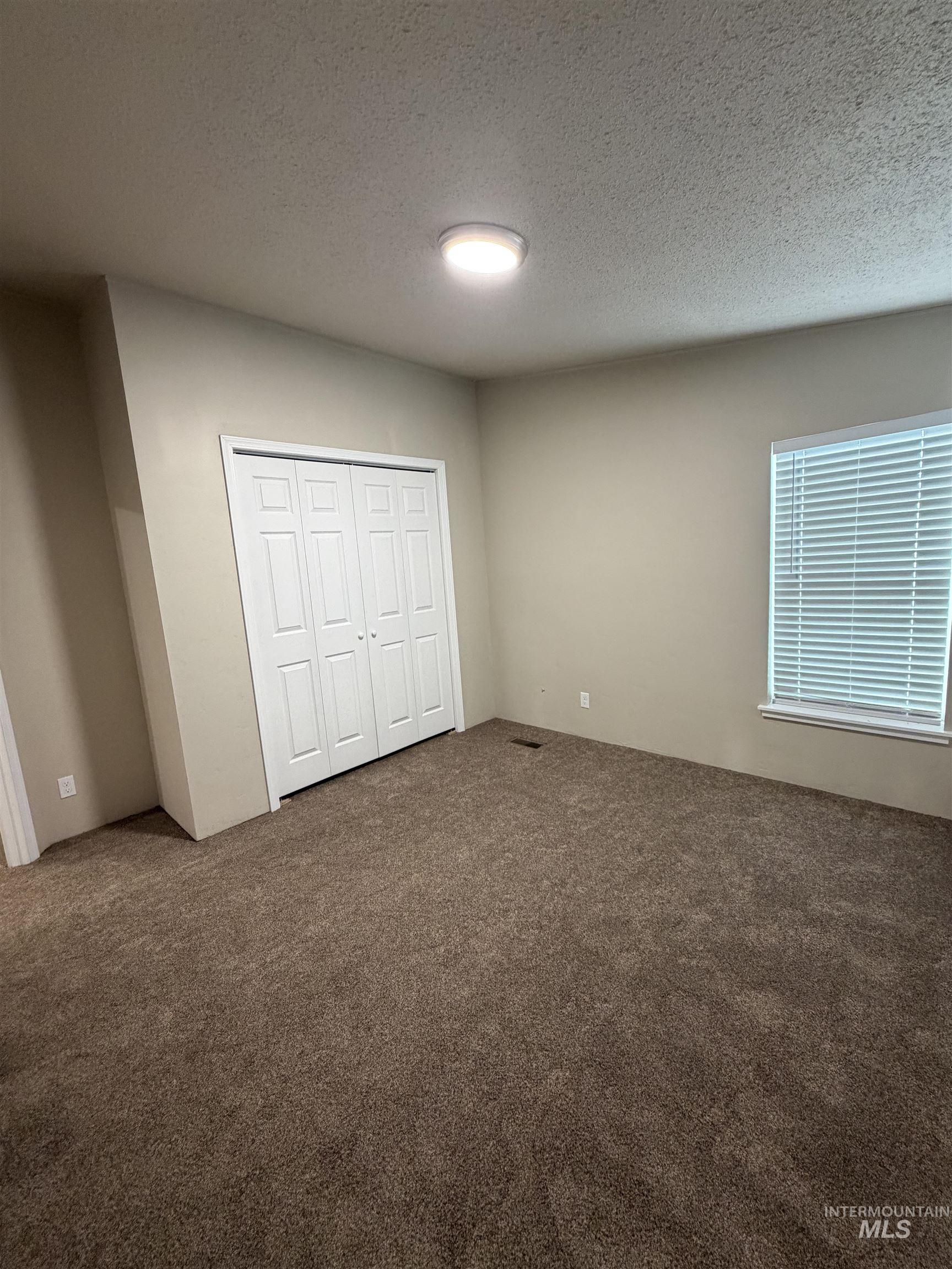 815 East Liberty Street Weiser, ID 83672 - Photo 12 of 25 Unfurnished bedroom with carpet floors, a textured ceiling, and a closet