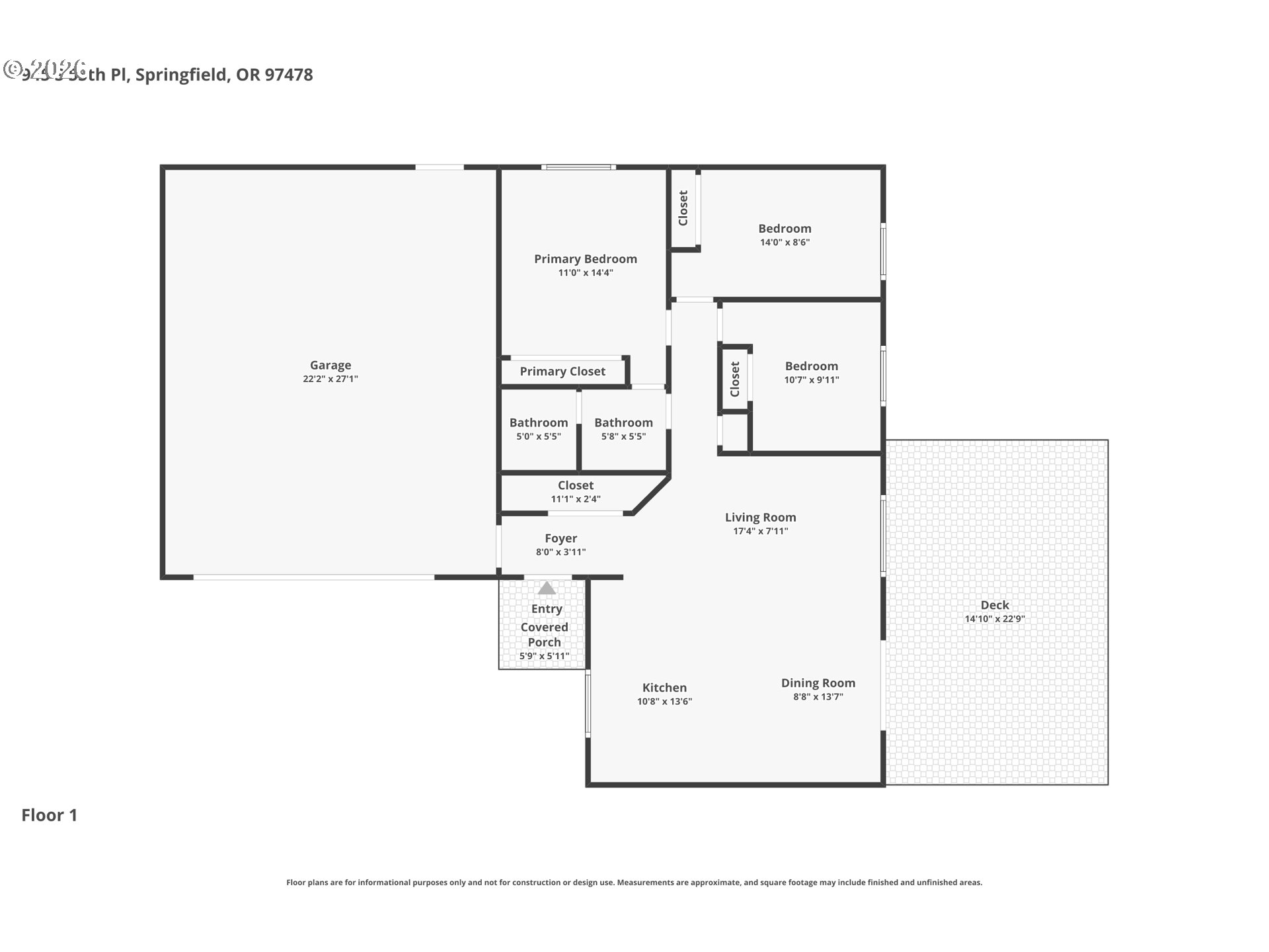 945 South 55th Place Springfield, OR 97478 - Photo 37 of 37 Floor Plan