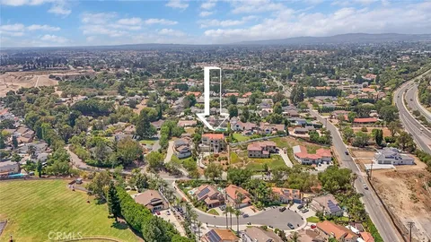 an aerial view of multiple house