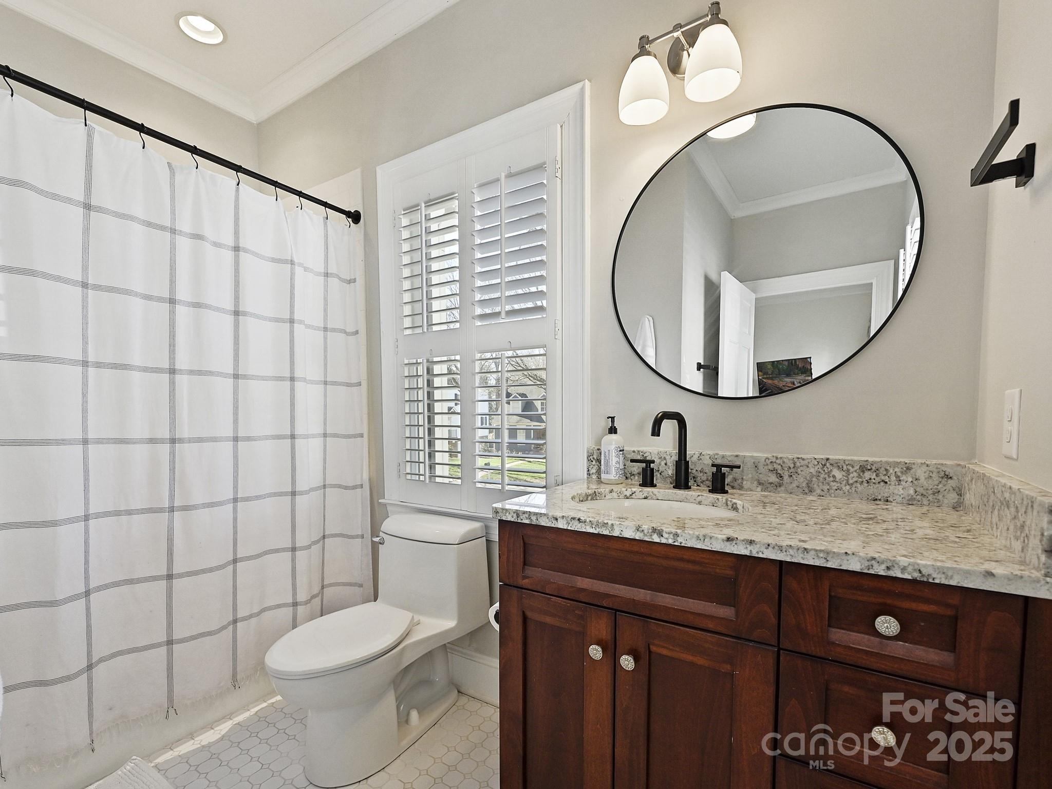 3915 Ayscough Road Charlotte, NC 28211 - Photo 24 of 45 a bathroom with a sink a toilet and a mirror