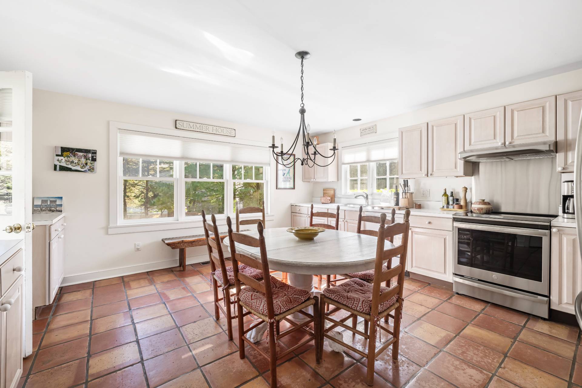 10 Aelfie's Way Bridgehampton, NY 11932 - Photo 13 of 23 a view of a dining room with furniture window and outside view