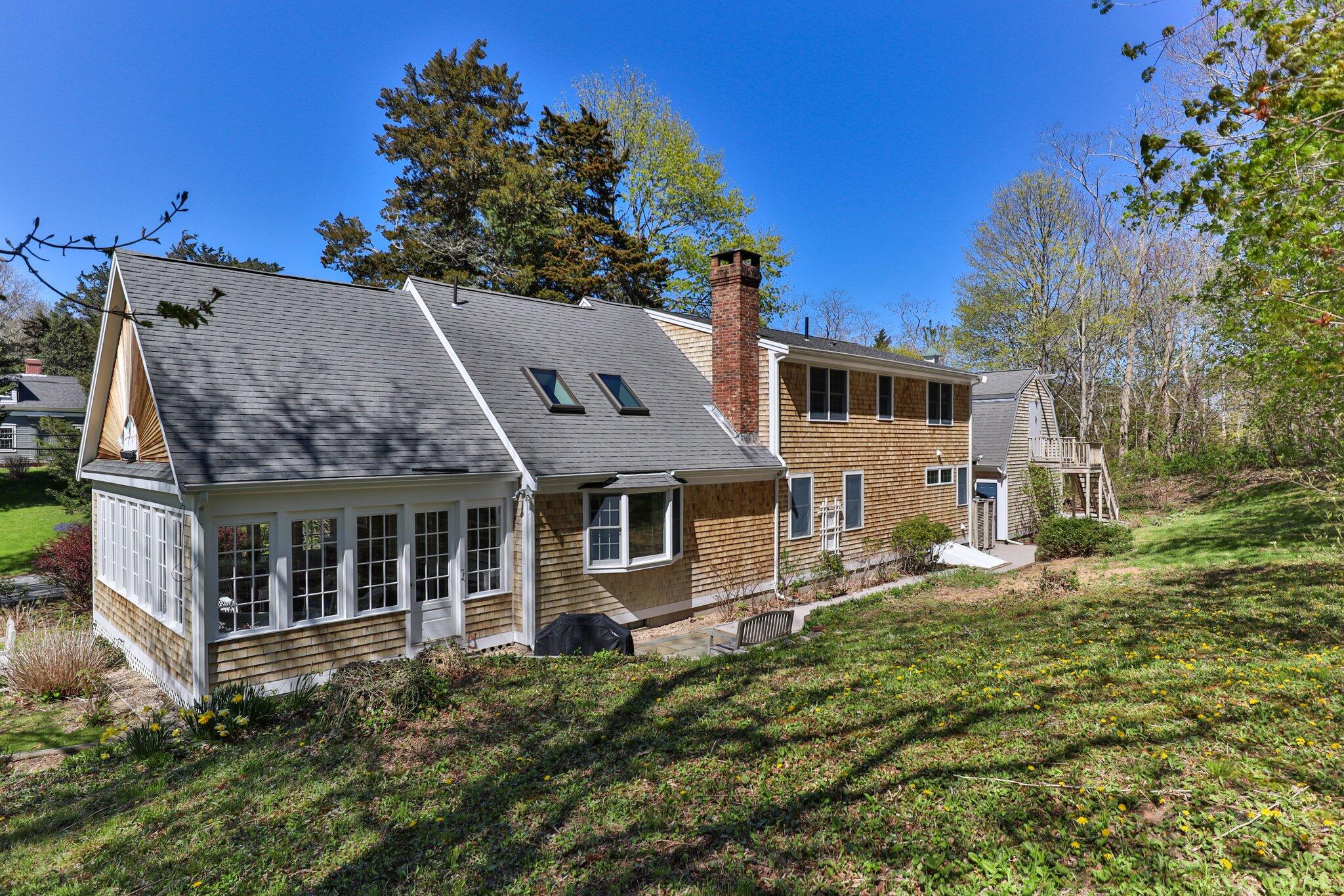 35 Hamblen Farm Road Wellfleet, MA 02667 - Photo 50 of 62 a aerial view of a house with a garden