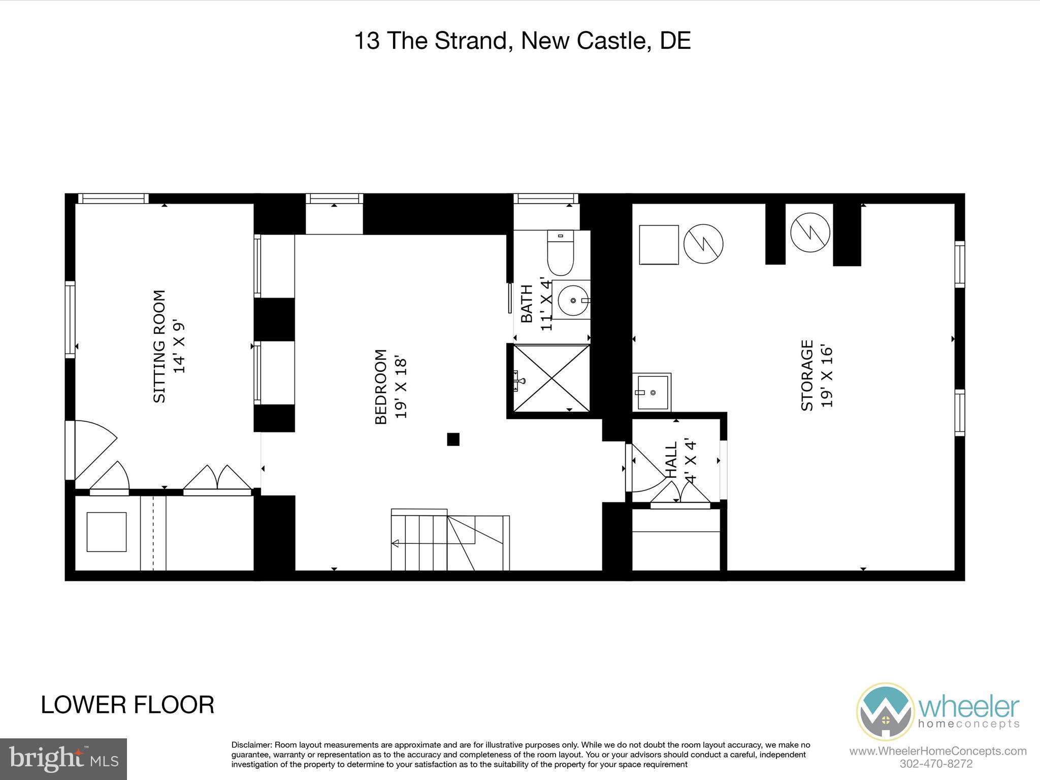 13 The Strand New Castle, DE 19720 - Photo 44 of 45 Garden Level Quest En-Suite, Lounge & Storage Room