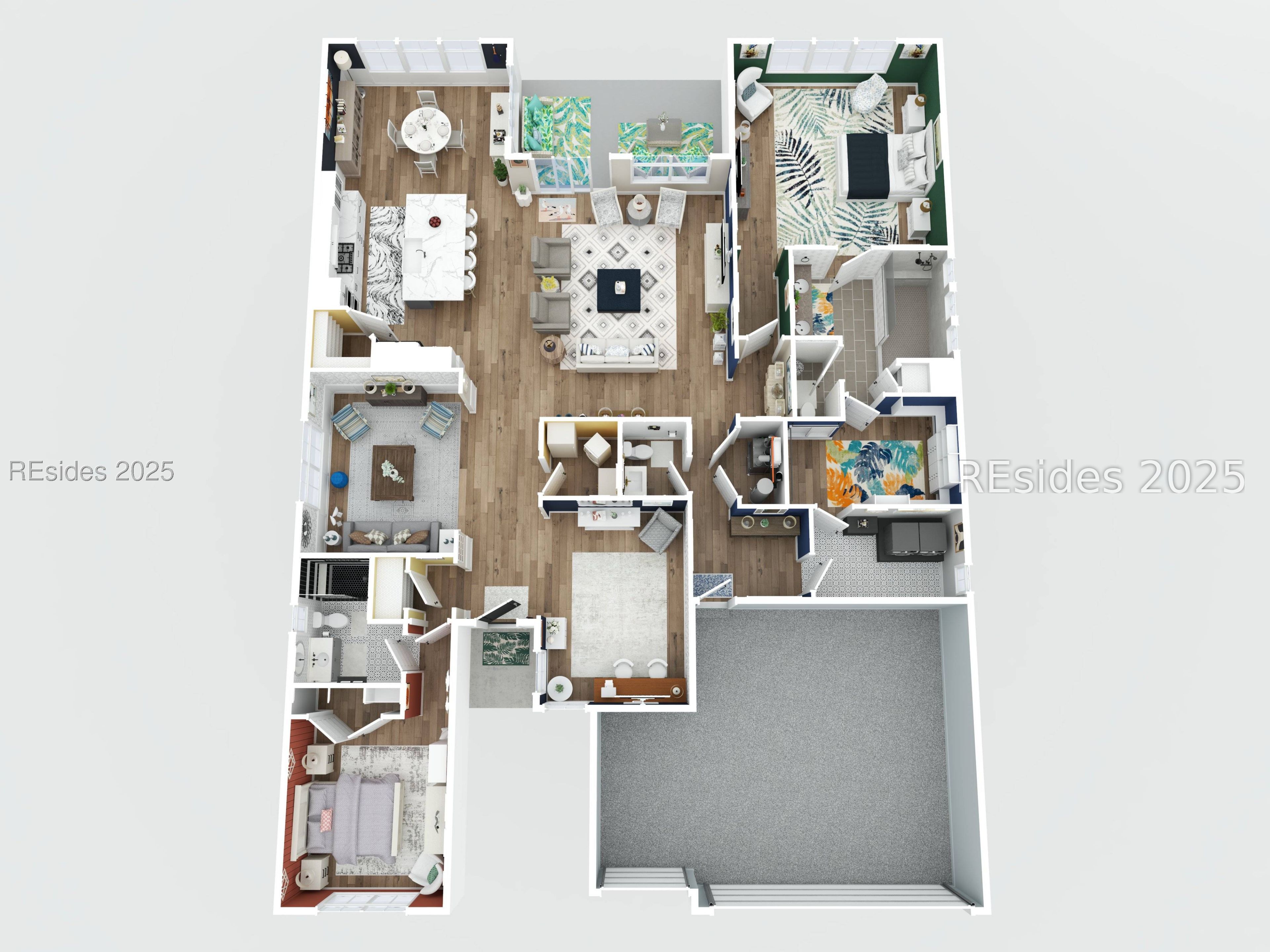 7 Jasmine Way Bluffton, SC 29909 - Photo 99 of 99 3D FLOOR PLAN