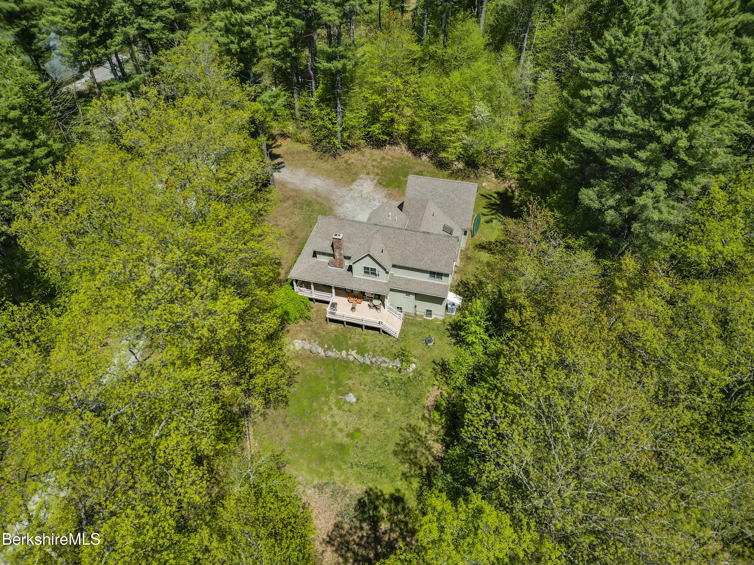 157 Pike Road Otis, MA 01029 - Photo 11 of 59 an aerial view of a house with a yard