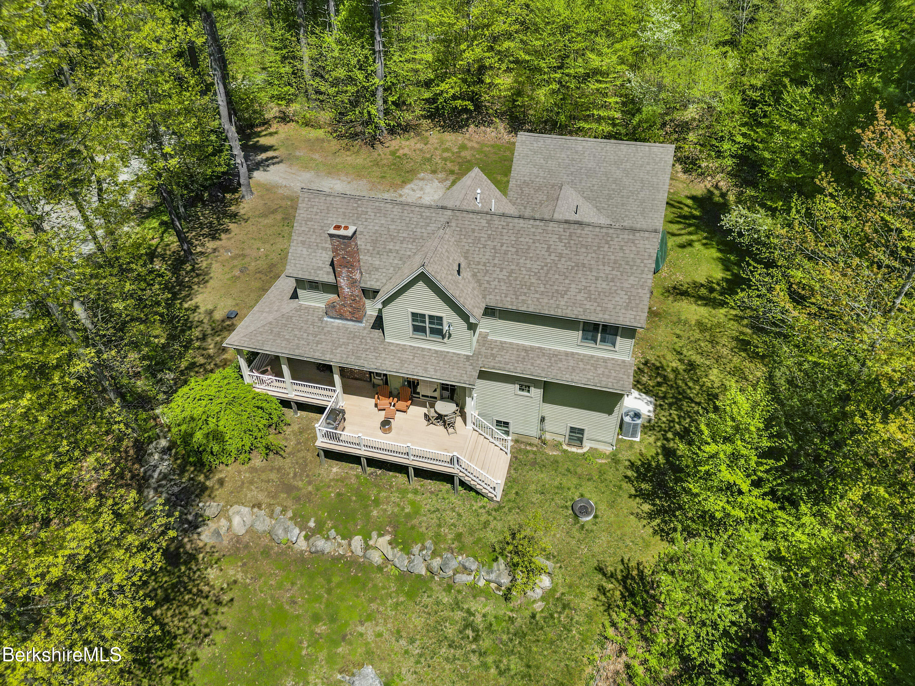 157 Pike Road Otis, MA 01029 - Photo 10 of 59 an aerial view of a house with a yard