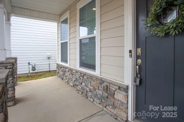 a view of balcony with patio