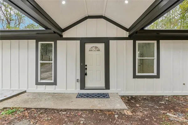 a front view of a house
