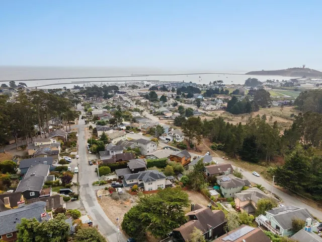an aerial view of multiple house