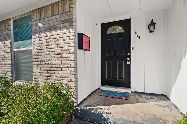 a view of a door of a house