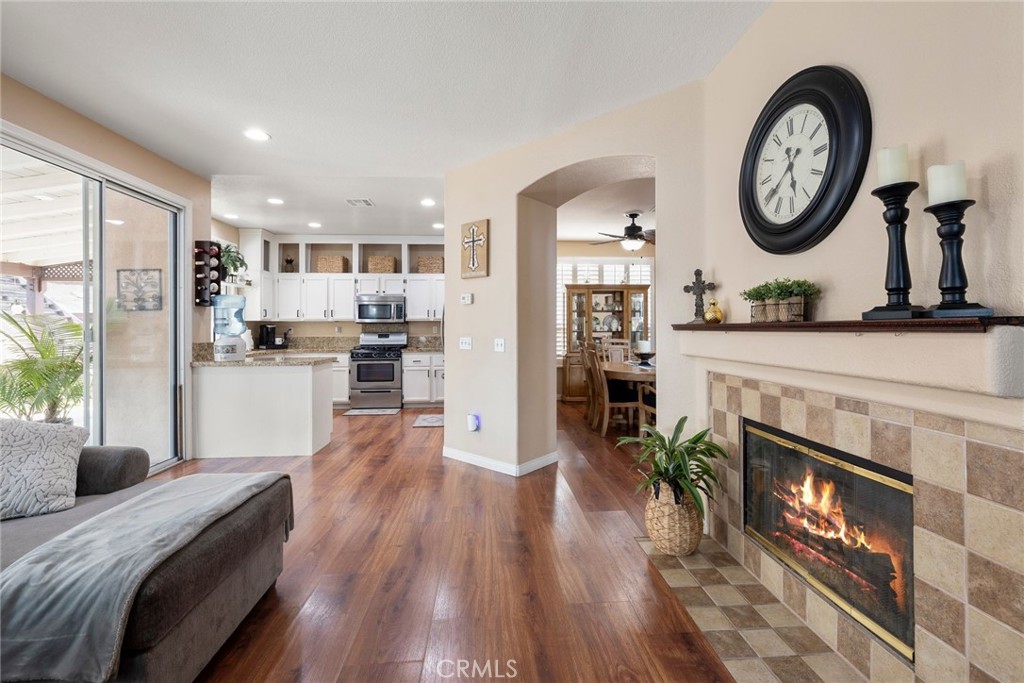 17821 Morning Rock Circle Riverside, CA 92503 - Photo 15 of 47 a view of a kitchen with dining table and chairs