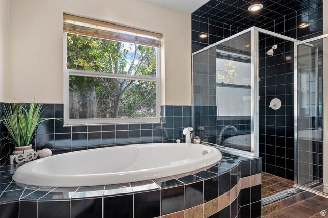 288 South Hillside Drive Elk Ridge, UT 84651 - Photo 11 of 27 Full bath with a separate shower and a garden tub