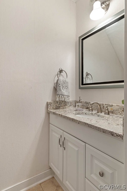 13813 Shadow Ridge Road Midlothian, VA 23112 - Photo 15 of 49 a bathroom with a granite countertop sink and a mirror