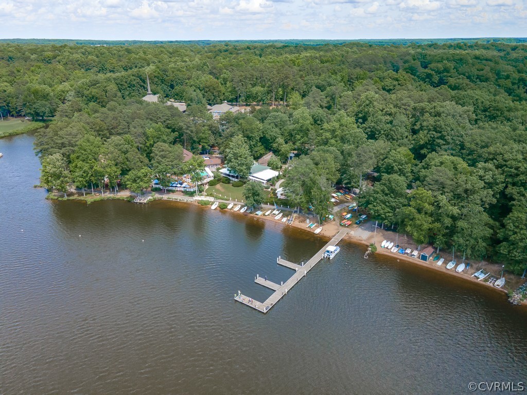 13813 Shadow Ridge Road Midlothian, VA 23112 - Photo 46 of 49 an aerial view of a house with a yard and lake view