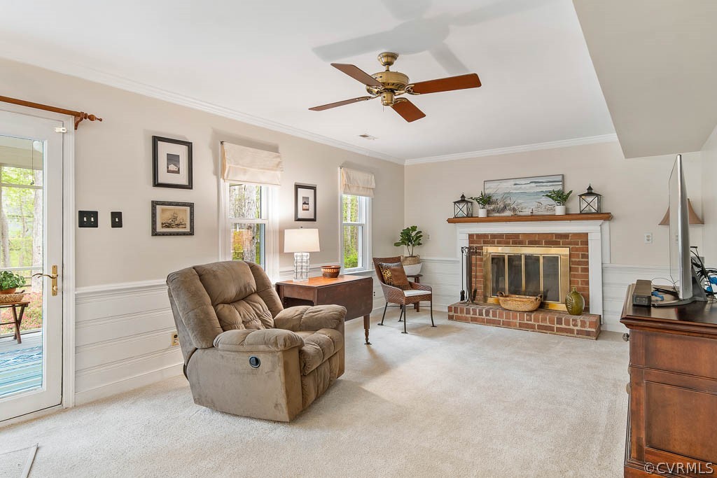 13813 Shadow Ridge Road Midlothian, VA 23112 - Photo 6 of 49 a living room with furniture and a fireplace