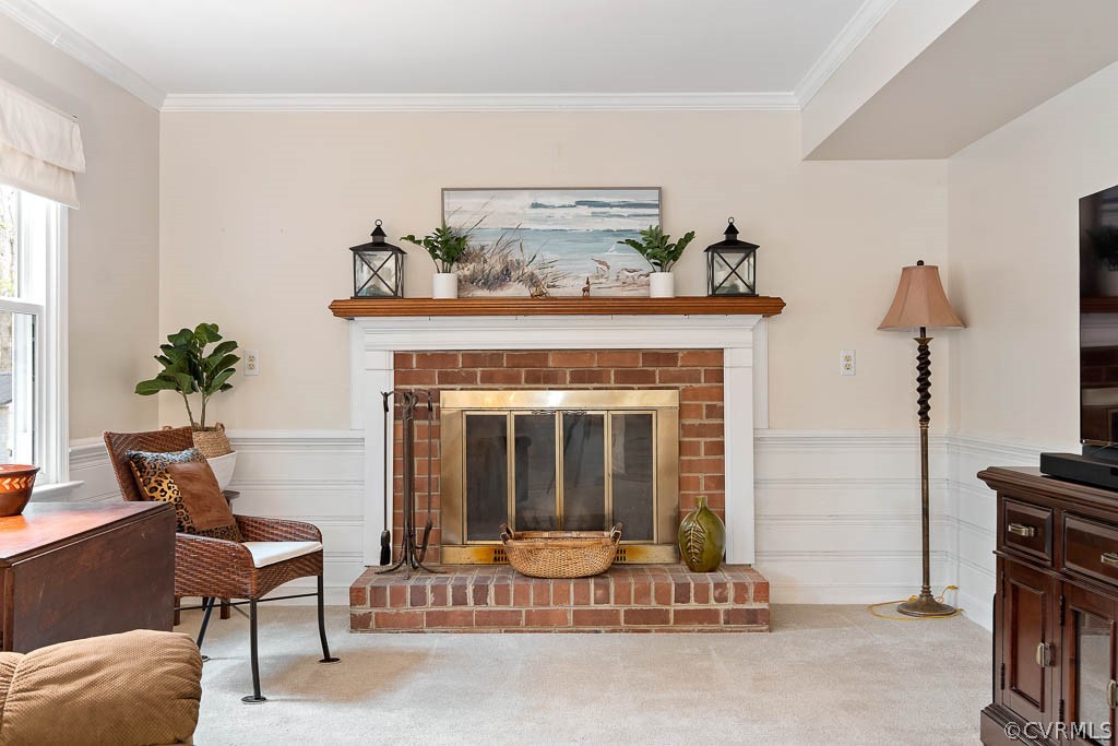13813 Shadow Ridge Road Midlothian, VA 23112 - Photo 8 of 49 a living room with furniture and a fireplace