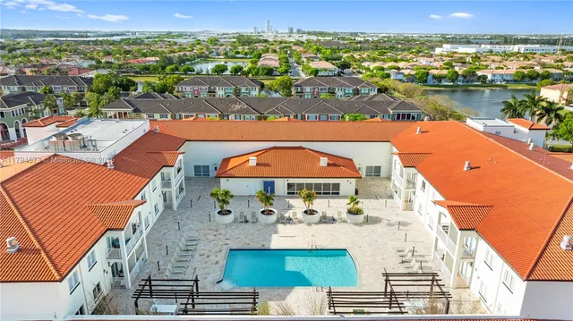 a view of a city with an ocean