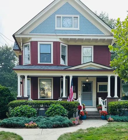 front view of the brick house