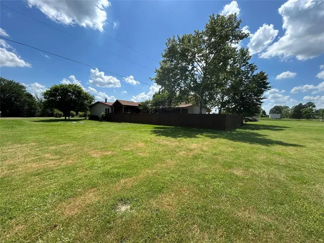 a view of a green yard