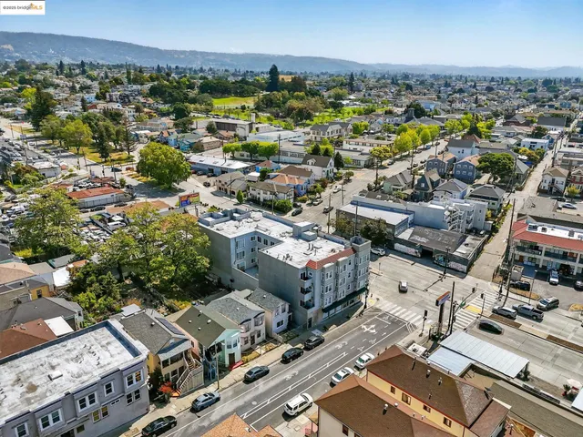 an aerial view of a city