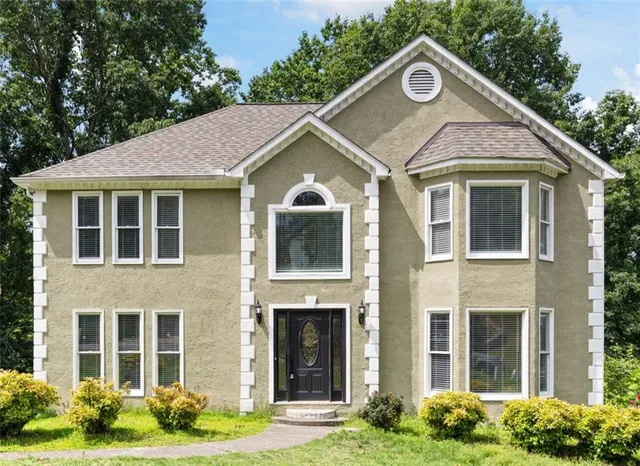 a aerial view of a house