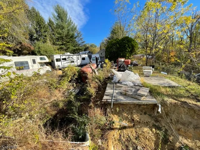 a view of yard along with trees