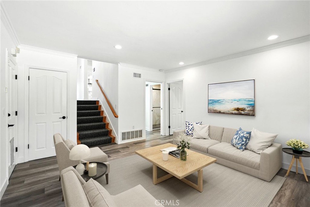 4141 Coldstream Terrace Tarzana, CA 91356 - Photo 13 of 41 a living room with furniture and wooden floor
