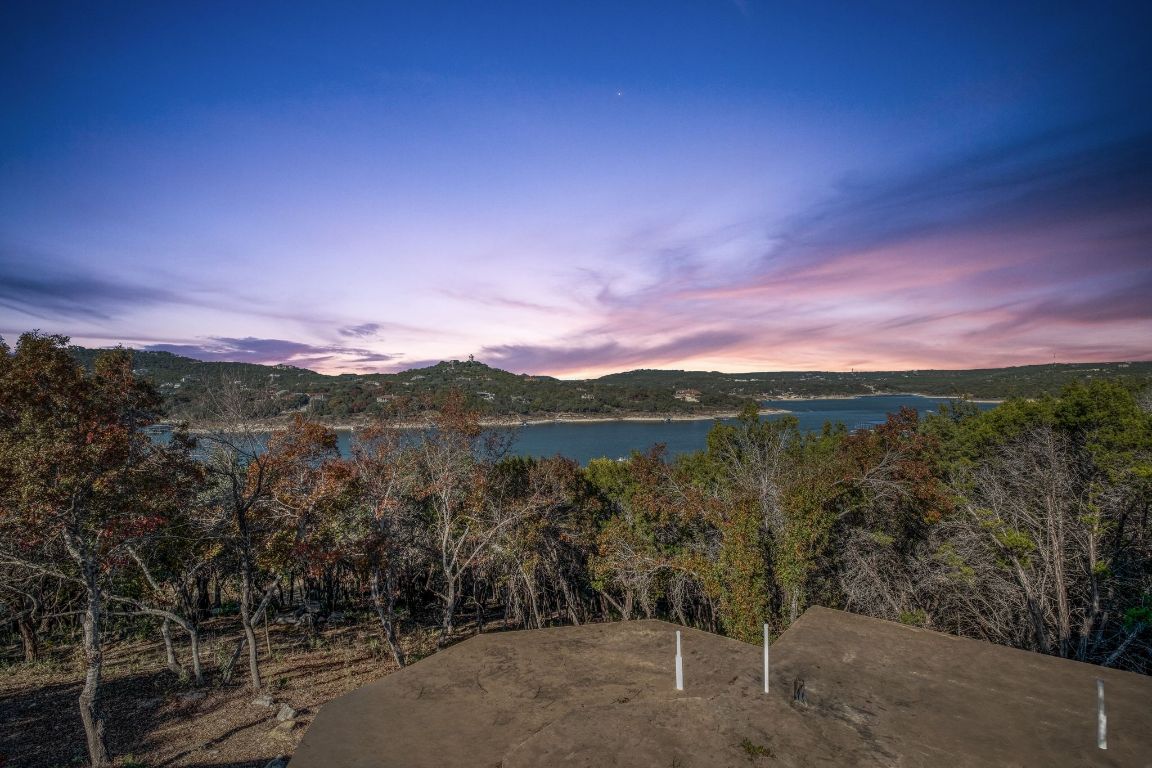 a view of lake with mountain