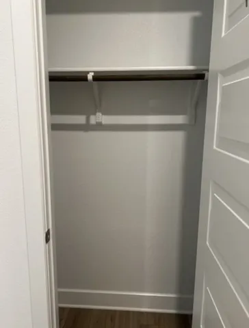 a close view of closet