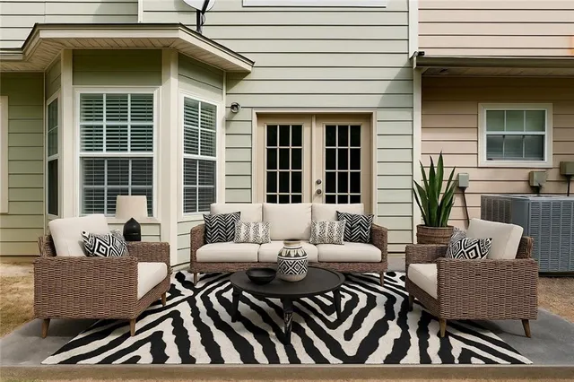 a front view of a house with a garage