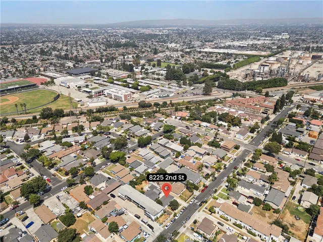 an aerial view of multiple house