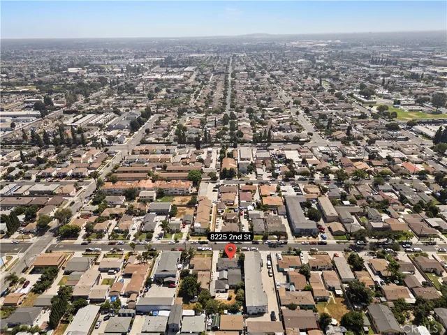 an aerial view of multiple house