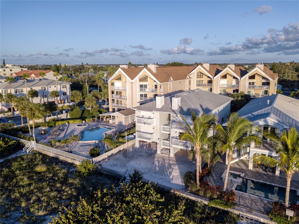 1104 Beach Trail, Unit 1 Indian Rocks Beach, FL 33785 - Photo 24 of 24 an aerial view of a house with swimming pool and outdoor space