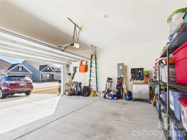 a view of car parked in front of building