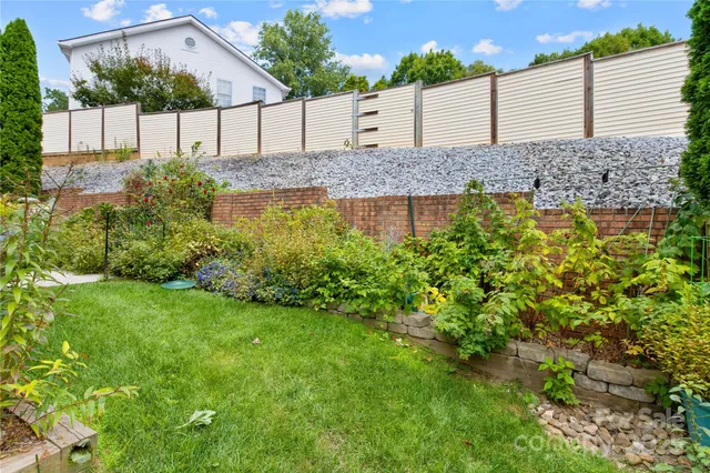 a view of a backyard