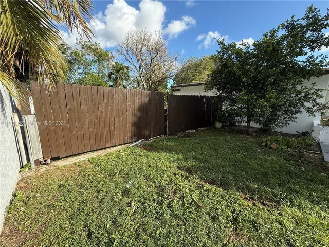 a backyard of a house