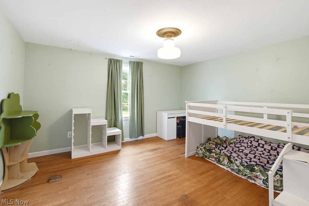 149 North Medina Line Road Akron, OH 44333 - Photo 17 of 42 Hardwood flooring, painted walls, window with natural light, and a ceiling-mounted light fixture